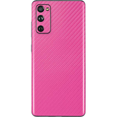 Pink Carbon Fiber Specialty Material Galaxy S20 Fan Edition Skin